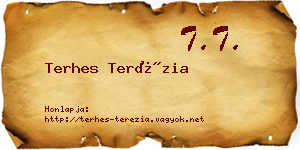 Terhes Terézia névjegykártya